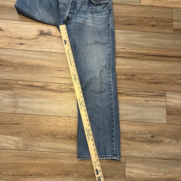 Men's Levis 501 Original Fit Denim Jeans SZ 36x30 Blue Button Fly Modern Red Tab - Picture 5 of 13